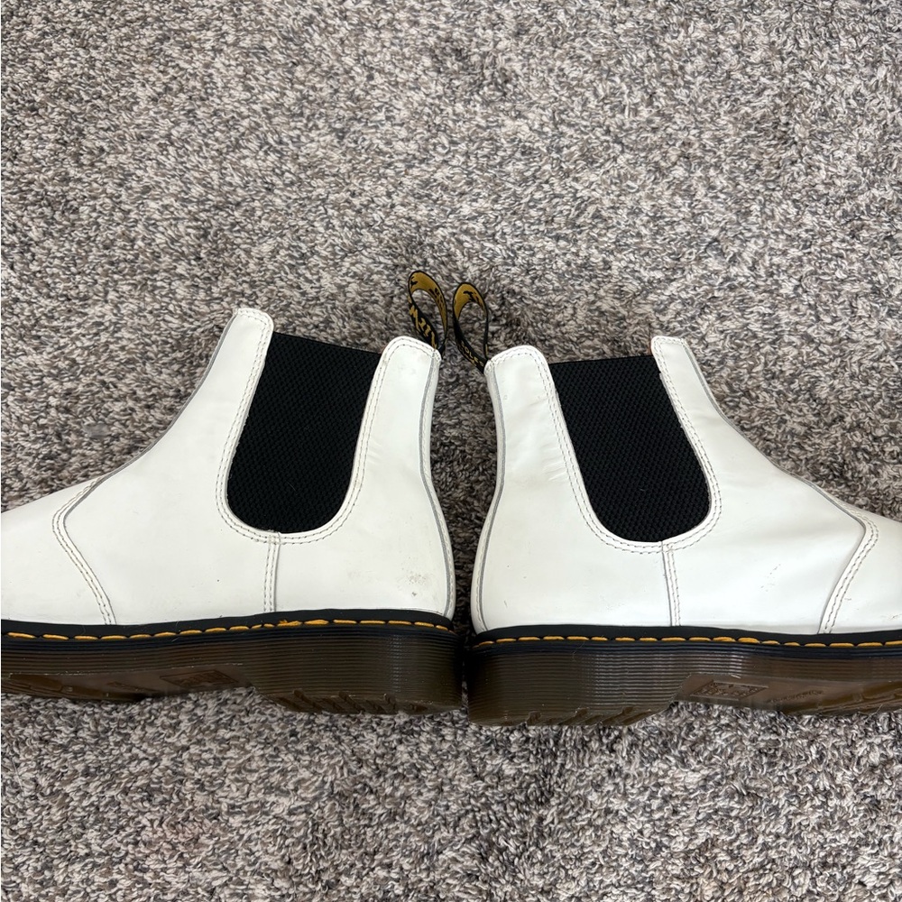 Dr. Martens White Chelsea Boots